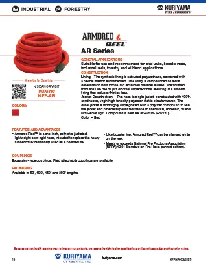 Armored Reel Fire Hose