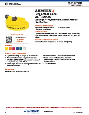 Armtex Attack Lite Fire Hose